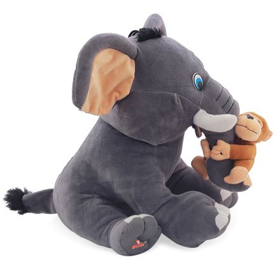 Elephant With Monkey - 2 Sizes